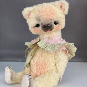 Stuffed teddy bear, Artist teddy bear toy, memory bear, bear for her, for gift zdjęcie 7