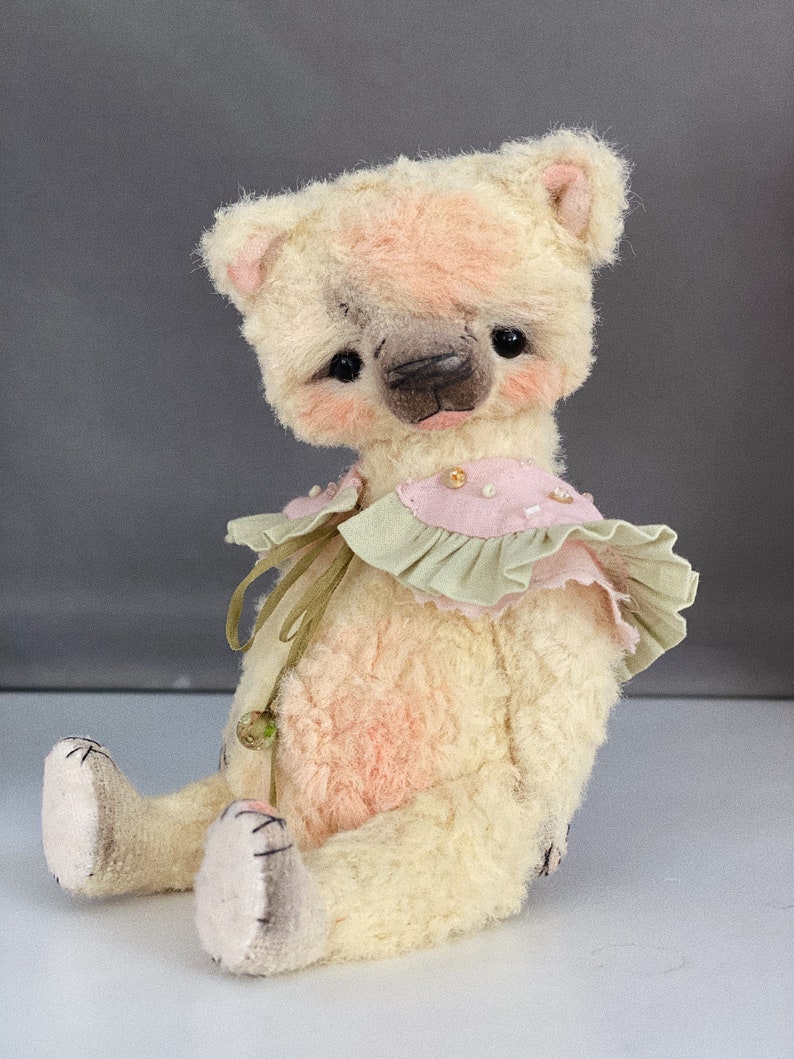 Stuffed teddy bear, Artist teddy bear toy, memory bear, bear for her, for gift zdjęcie 7