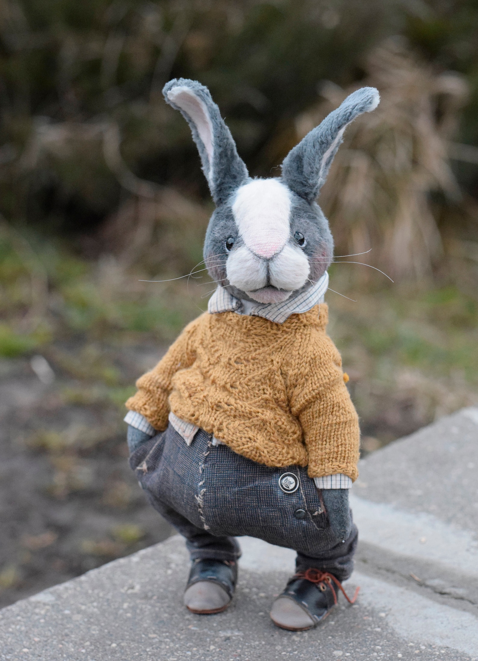  Foto zu Kuscheltier Hase Plüsch Osterhase William Ooak Teddy Hase 