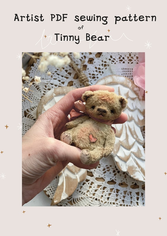 Bear sewing pattern pdf tiny bear pattern teddy bear Etsy