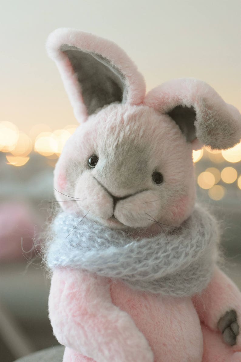 Artist teddy bunny Marshmallow bunny teddy plush | Etsy
