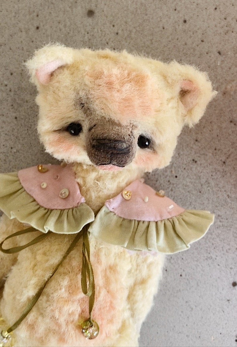 Stuffed teddy bear, Artist teddy bear toy, memory bear, bear for her, for gift zdjęcie 4