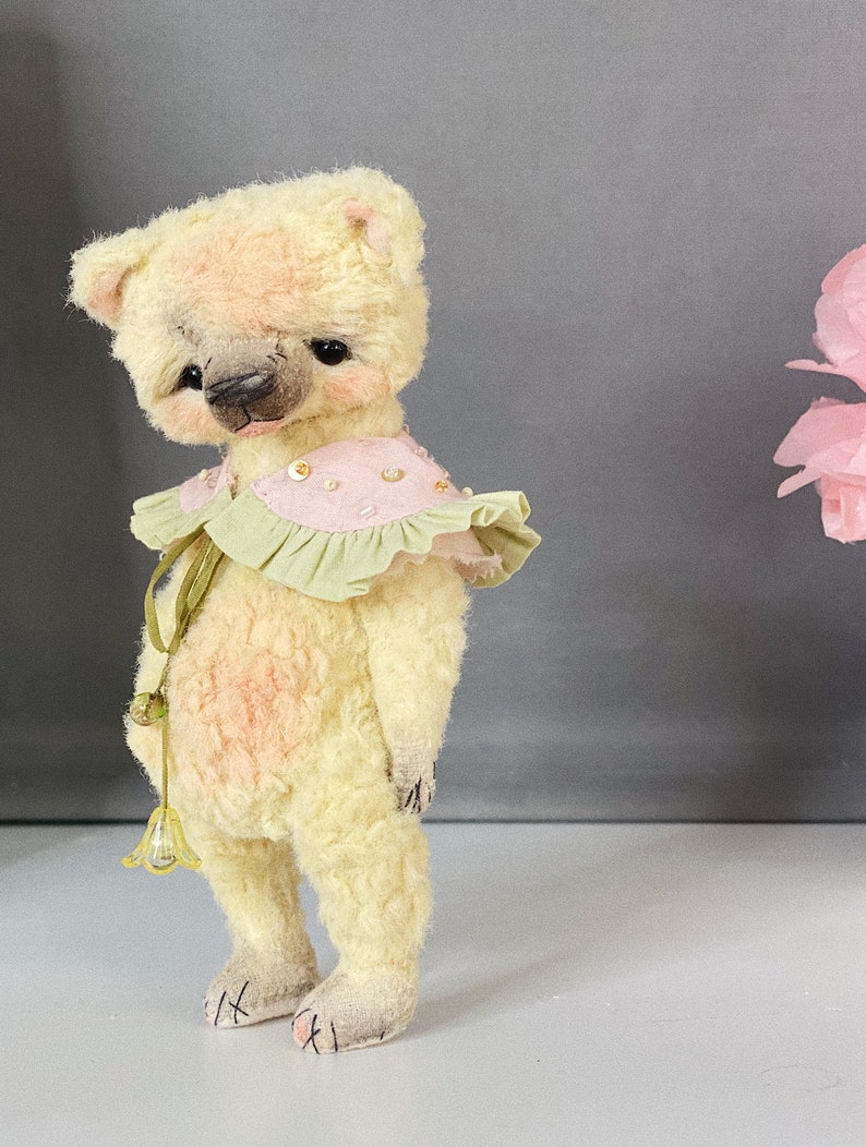 Stuffed teddy bear, Artist teddy bear toy, memory bear, bear for her, for gift zdjęcie 3