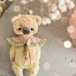 Stuffed teddy bear, Artist teddy bear toy, memory bear, bear for her, for gift zdjęcie 1