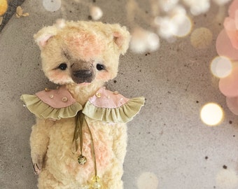 Stuffed teddy bear, Artist teddy bear toy, memory bear, bear for her, for gift