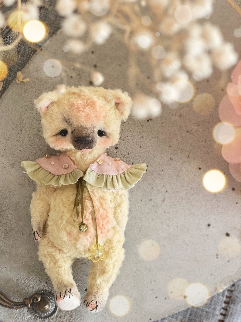 Stuffed teddy bear, Artist teddy bear toy, memory bear, bear for her, for gift zdjęcie 1