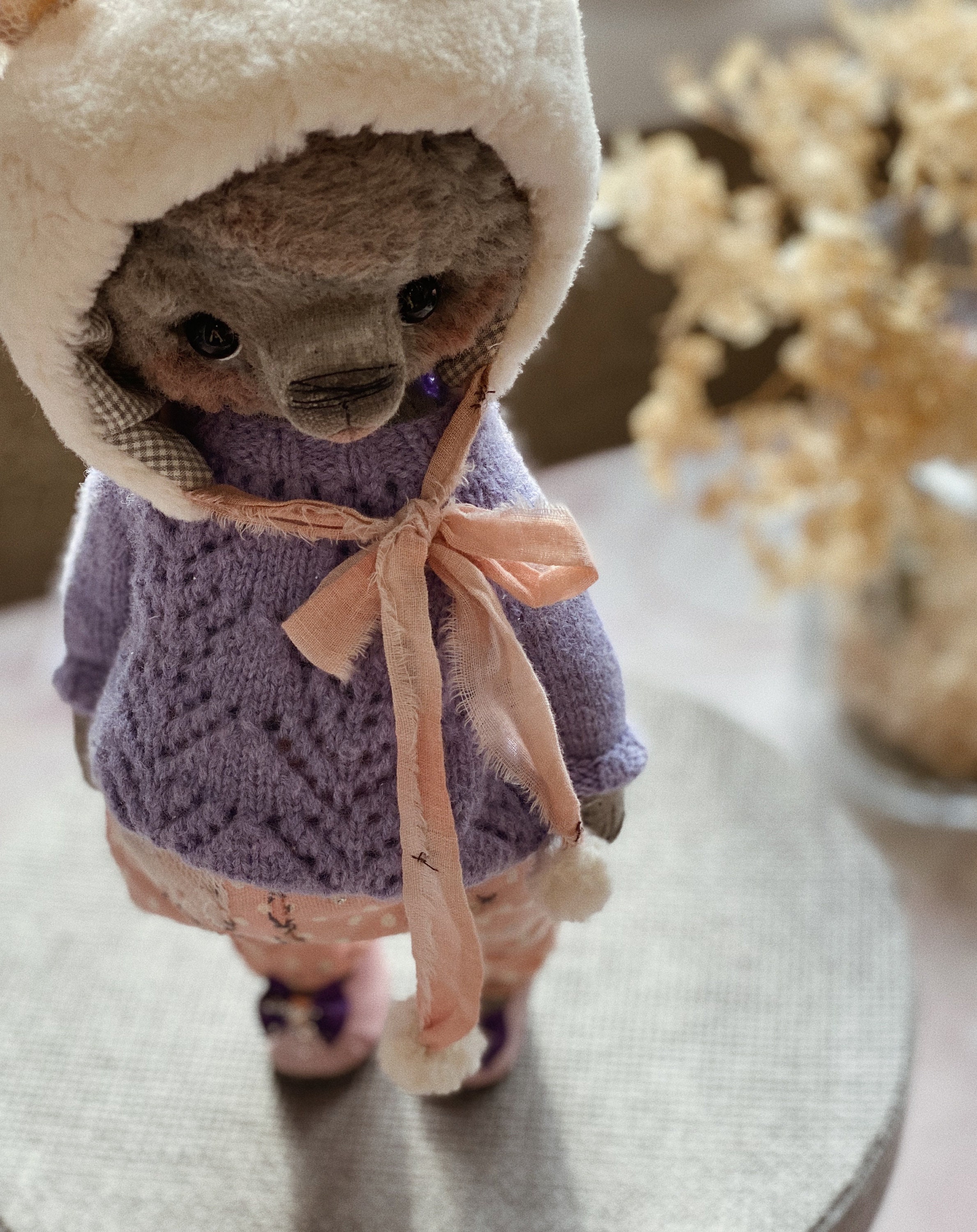 Художник чучело медведя фигурка плюшевого медведя кукла - Etsy