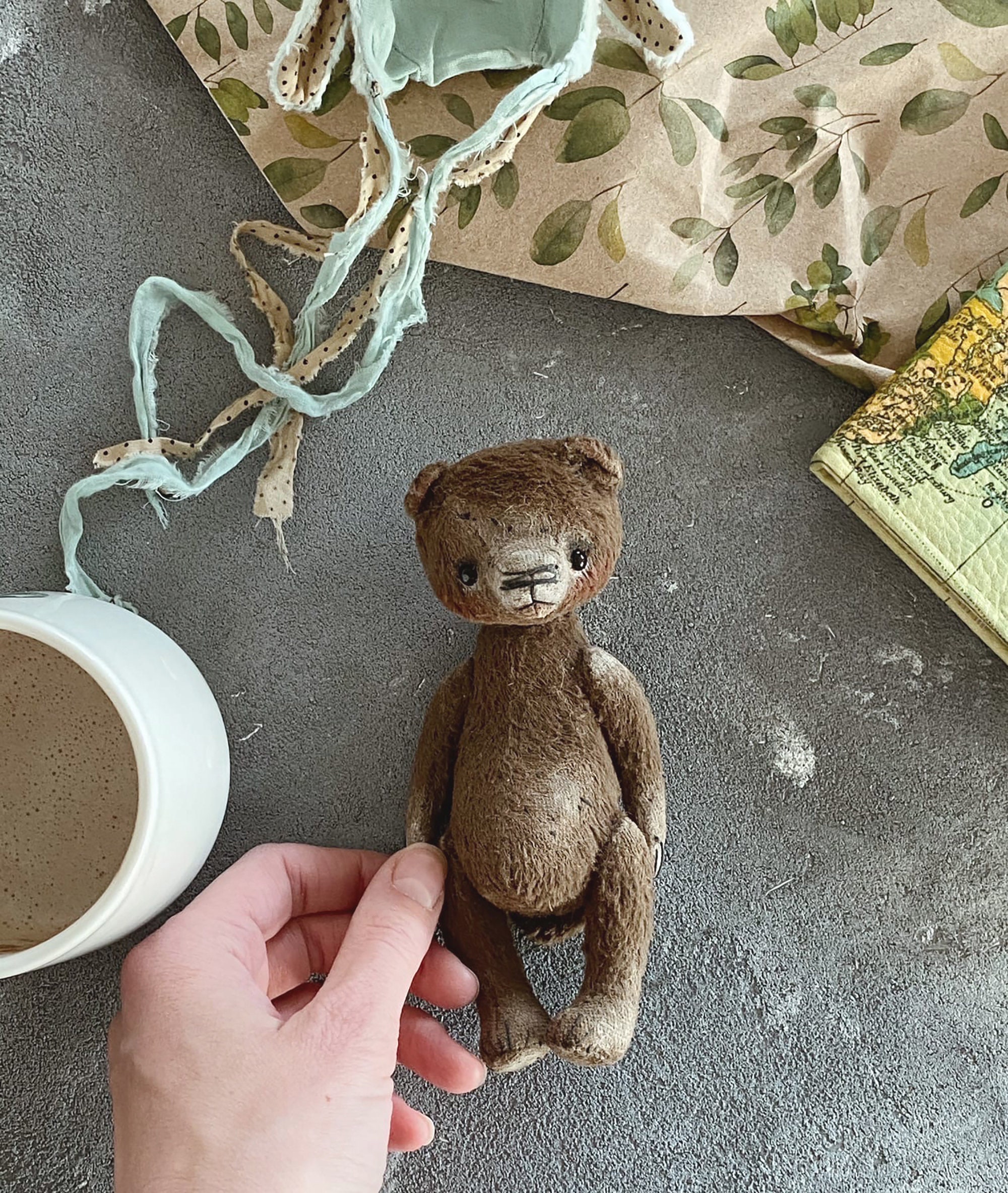 Artist Little Bear Figurine Pocket Bear Toy Mini Teddy Bear Etsy