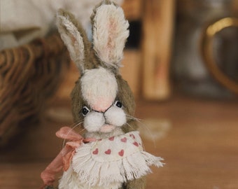 Artist teddy bunny, stuffed bunny, memory bunny toy, little bunny, for gift
