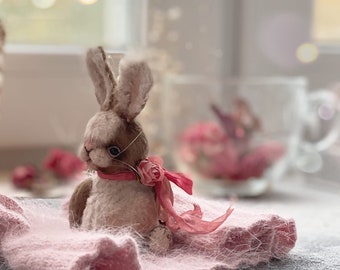 Artist teddy bunny, Easter bunny, memory bunny toy, little bunny, for gift