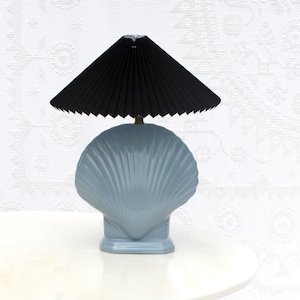 Ceramic Blue Shell Table Lamp - Clamshell lamp - shell light  - shell lamp - clamshell - shell decor - gift