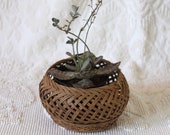 Woven Large Planter Basket - planter basket - small basket - reed basket - wicker planter - houseplant basket - boho basket - basket gift