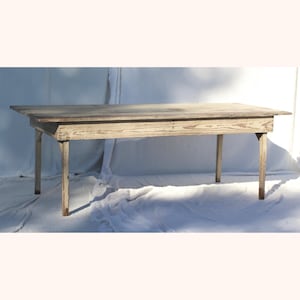 Foldable Antique Farmhouse table - Rustic dining table to seat 8 -10