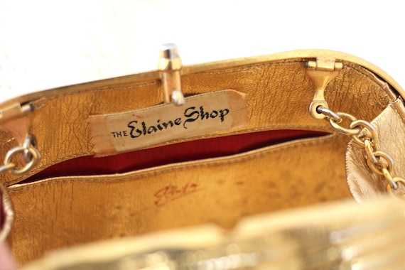 The Elaine Shop Gold shell clasp bag - Clam purse… - image 7