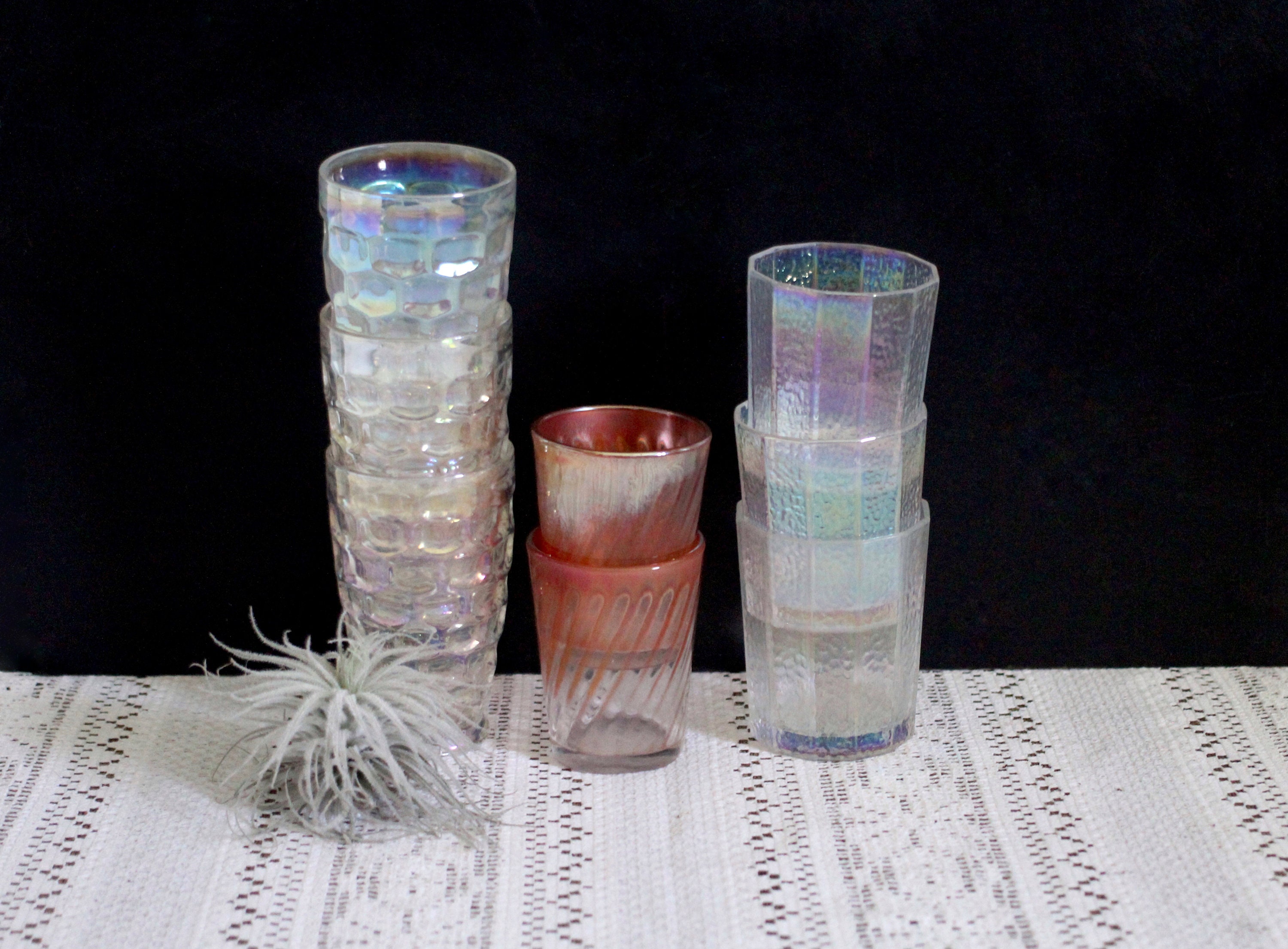 Iridescent Glass Iridescent Tumblers Drinking Glasses Etsy