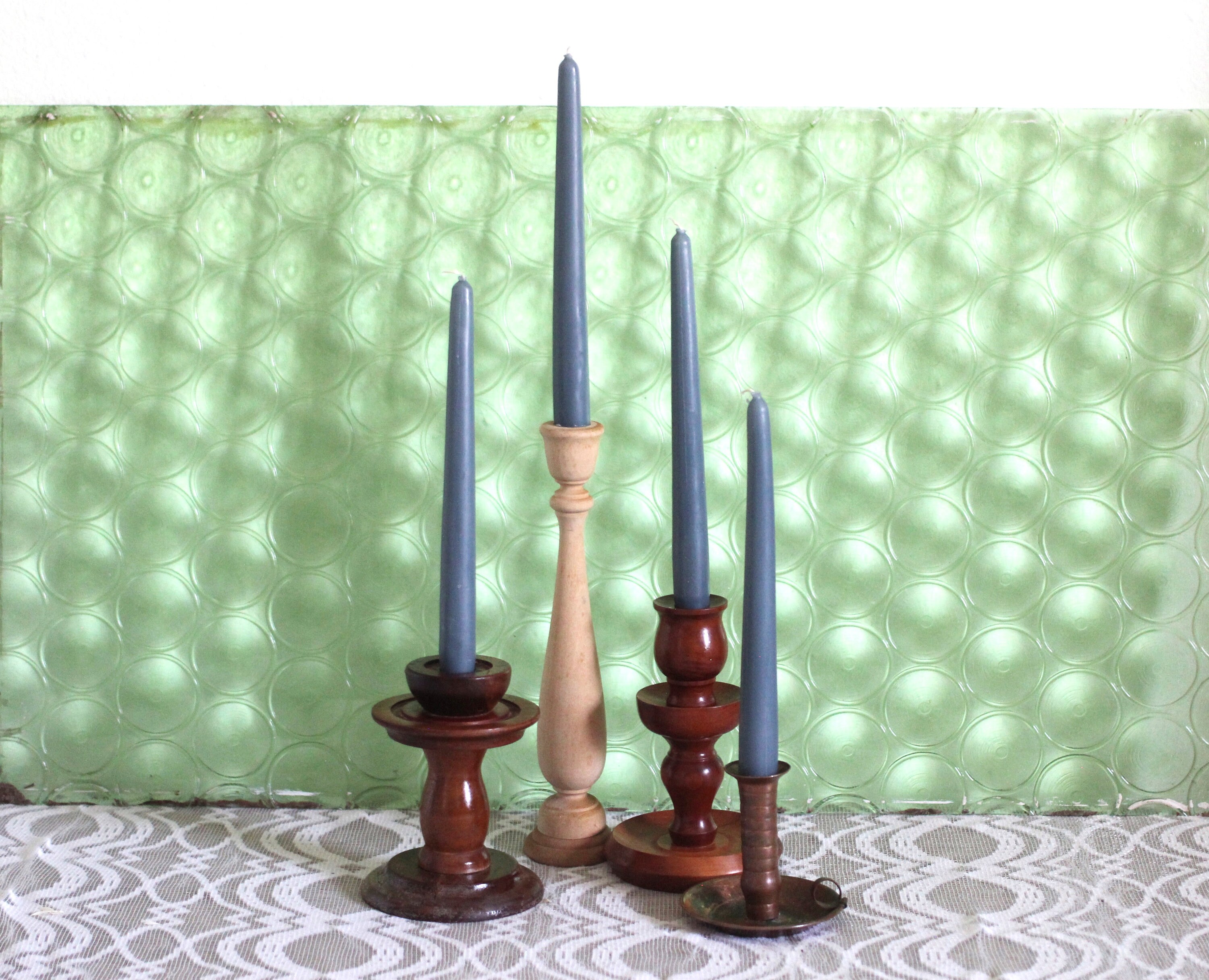 Set of 4 Wood Candlesticks Instant Collection Variety | Etsy