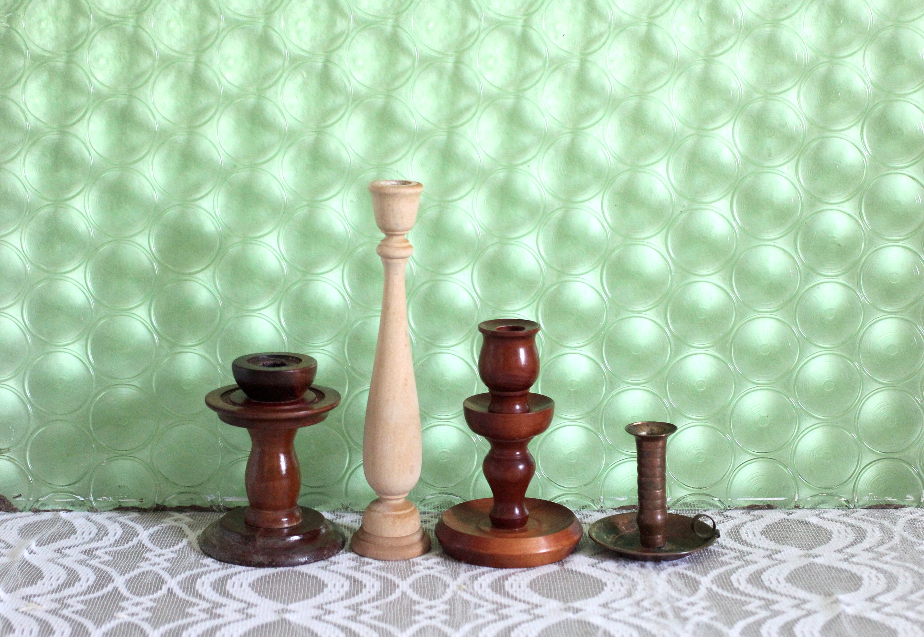 Set of 4 Wood Candlesticks Instant Collection Variety | Etsy