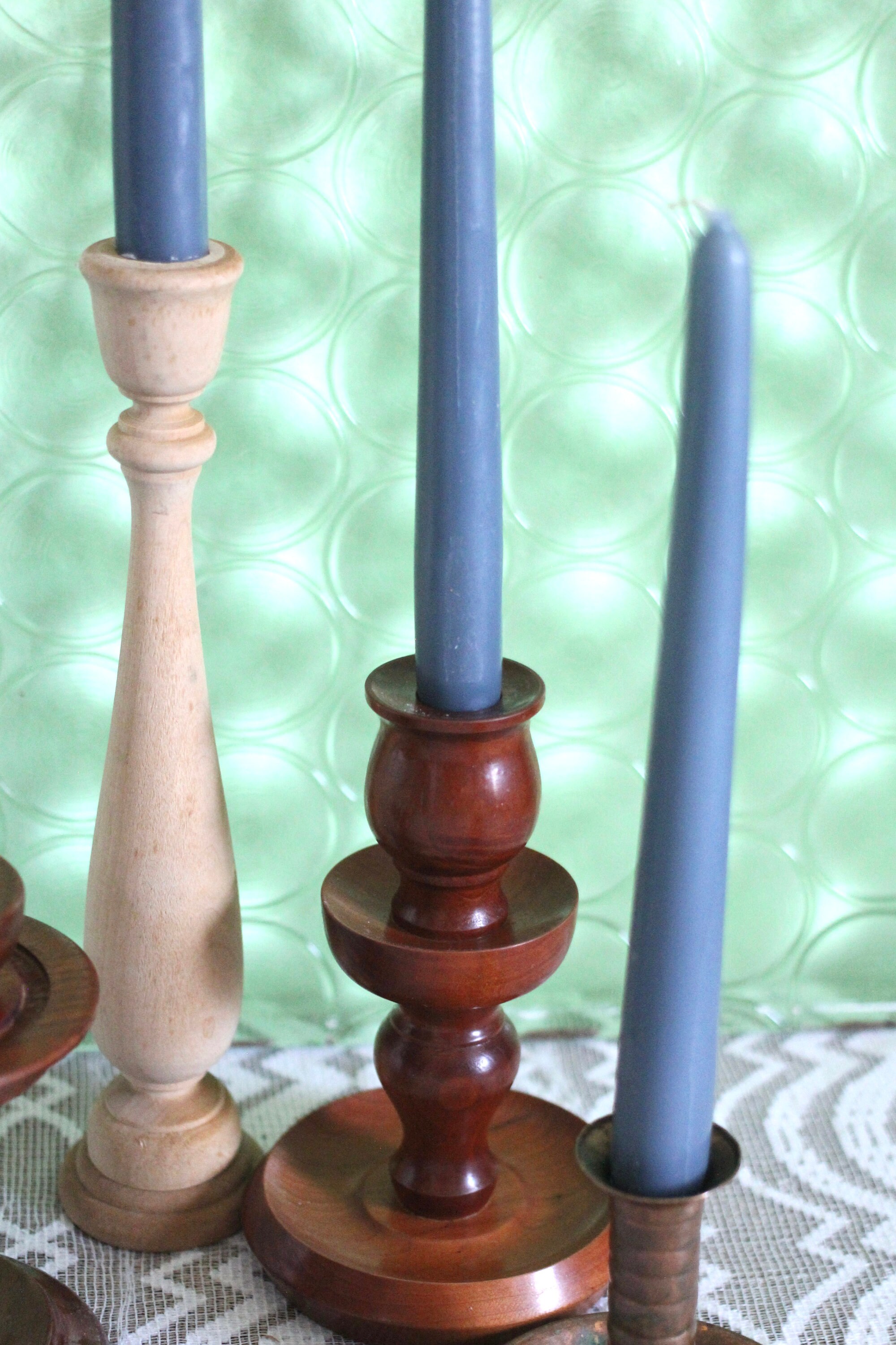Set of 4 Wood Candlesticks Instant Collection Variety | Etsy