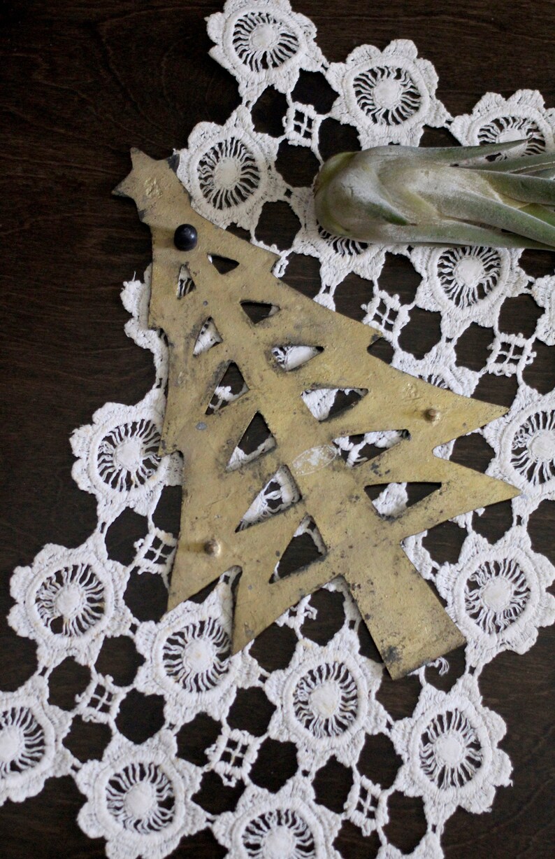 Brass Christmas Tree Brass Christmas Tree Trivet Brass Etsy