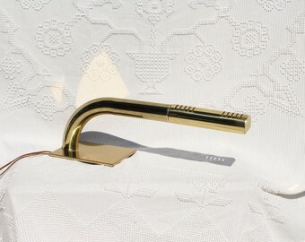 Brass Curvature Touch Lamp from the 1970s - Brass Desk Light