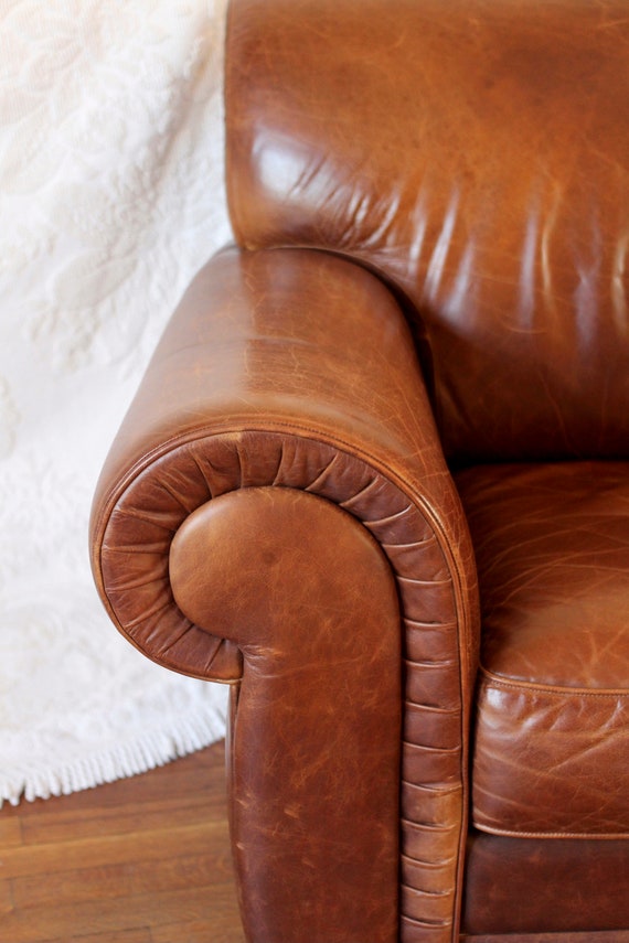Natuzzi leather club chair sale