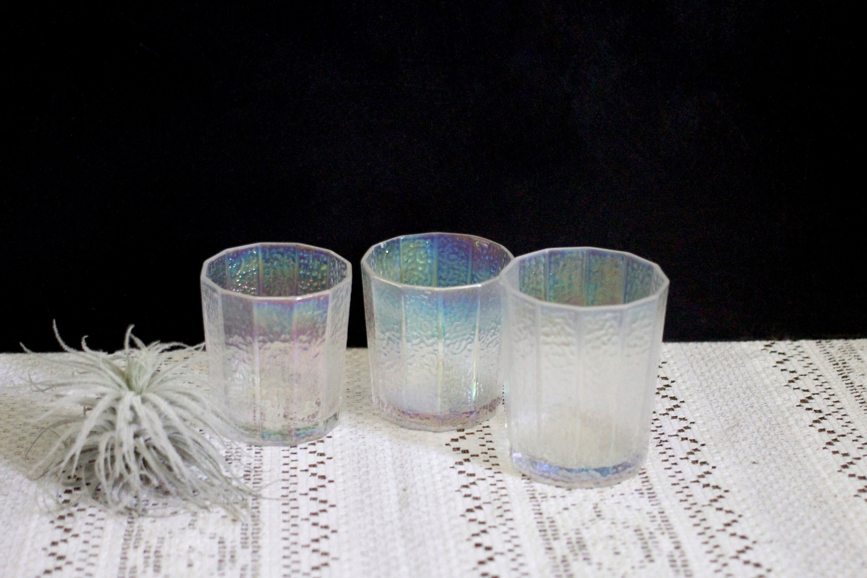 Iridescent Glass Iridescent Tumblers Drinking Glasses Etsy