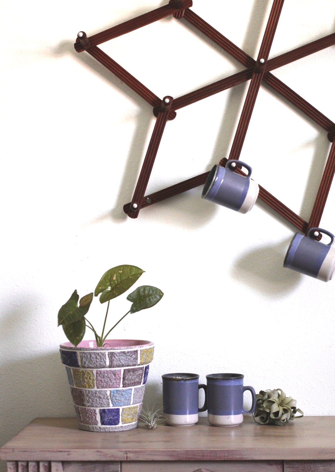 Holz-Akkordeon-Aufhänger Vintage Peg Rack 13 Stifte | Etsy