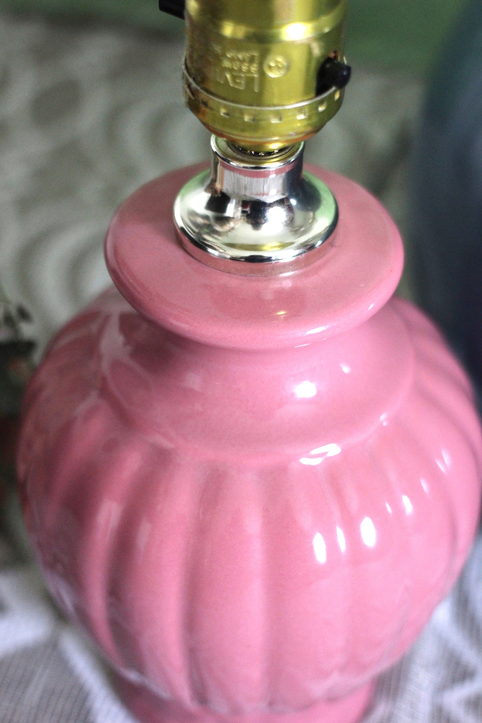 Small Pink Lamps - Retro 80s Lamp - Rose Pink - Table Lamp