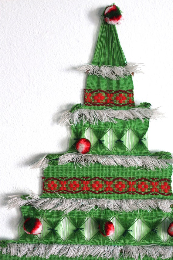 12 Pom Pom Christmas Tree, Christmas Decor, Mini Christmas Tree 
