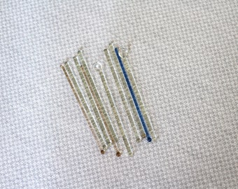 Bâtonnets de verre du milieu du siècle - différentes couleurs - bâtonnets d’agitation - articles de bar - bâtons de cocktail - verre bleu