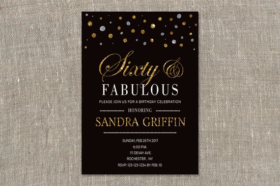 60th birthday invites printable sixty and fabulous birthday invite 60th birthday party invitations 60 birthday invitation 60 party invitations