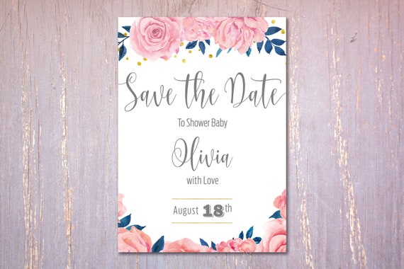 save the date baby shower cards