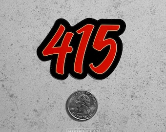 415 Red & Gold Die Cut Sticker - 49ers - SF - Niners - Frisco - Bay Area
