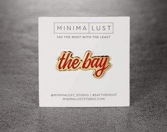 The Bay Red & Gold Enamel Lapel Pin - 49ers - Niners - Bay Area