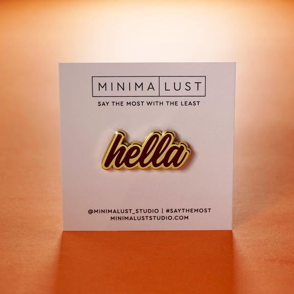 Hella Red & Gold Enamel Label Pin - San Francisco 49ers - San Francisco - Hella Pin
