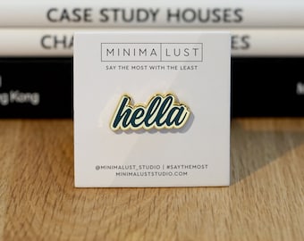 Hella Green & Gold Enamel Label Pin - Oakland A's - Oakland Athletics - East Bay - Bay Area - A's