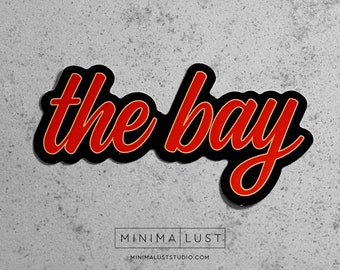 The Bay Die Cut Sticker - Red/Gold - Bay Area - SF - Niners - 49ers