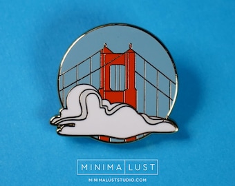 Karl the Fog Hard Enamel Lapel Pin - Golden Gate Bridge Pin - San Francisco Pin - SFC - Bay Area - SF