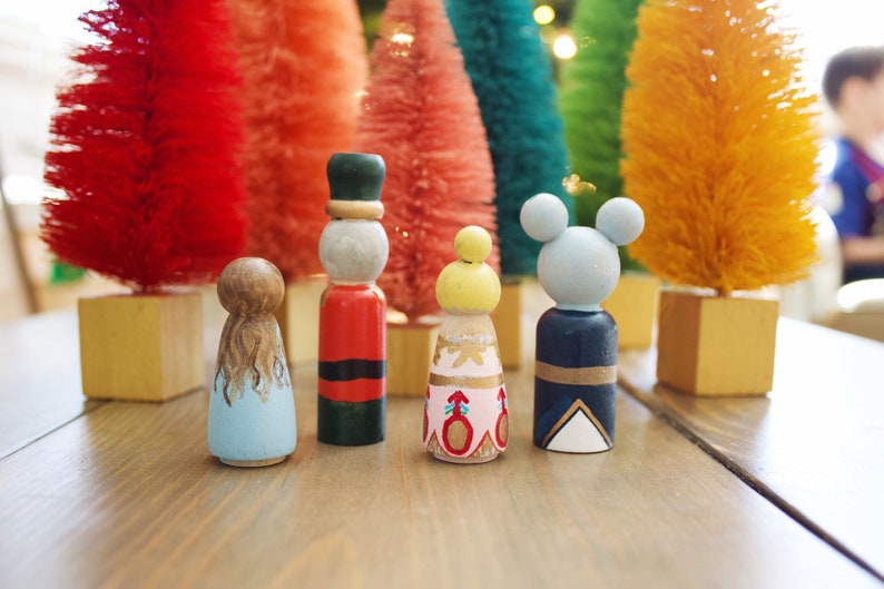 Nutcracker Peg Doll Set Etsy