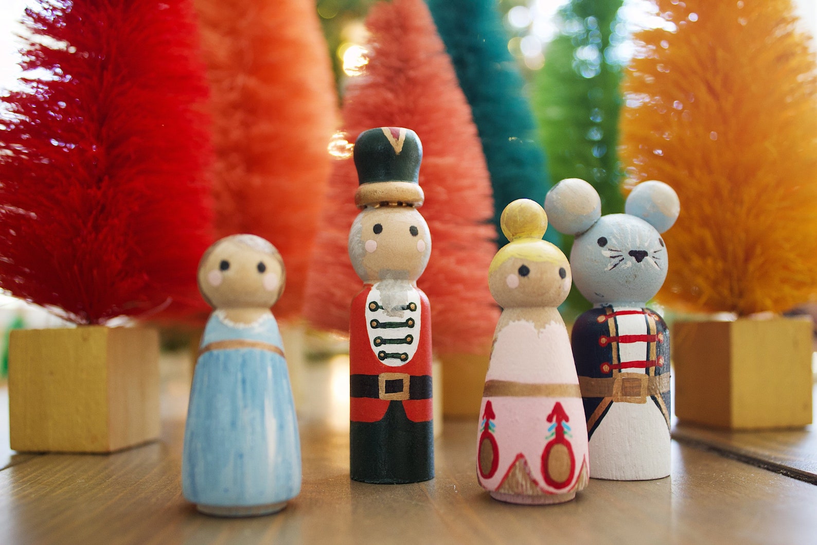 Nutcracker Peg Doll Set Etsy