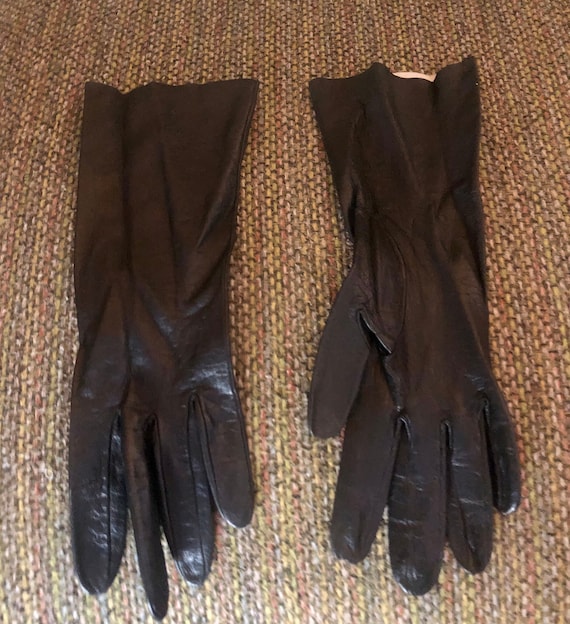 Women’s Christian Dior mid Arm Leather Gloves - image 3