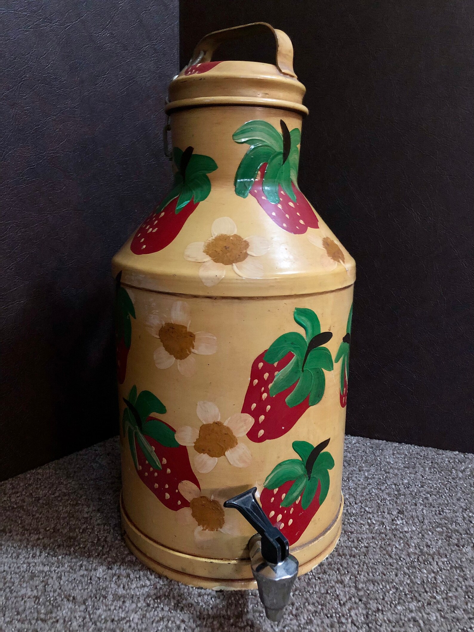 Vintage Original Hand Painted Milk Can Etsy