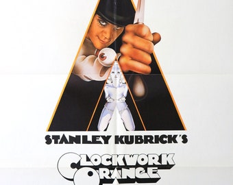 A Clockwork Orange 1971 Original International One Sheet Movie Poster mit Malcolm McDowell. Stanley Kubrick