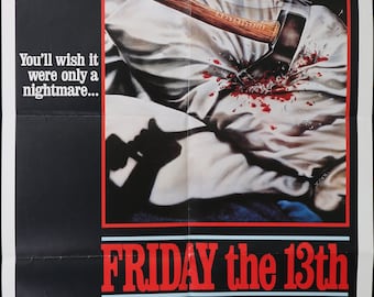 Freitag der 13. | 1980 | Original One Sheet Film Poster | Mit Betsy Palmer, Adrienne King, Jeannine Taylor und Kevin Bacon