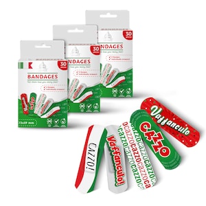 Italian Bandages (3-pack), Italy Plasters, 30 pcs each