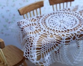 Miniature crochet dollhouse tablecloth or doilies 1 12 scale