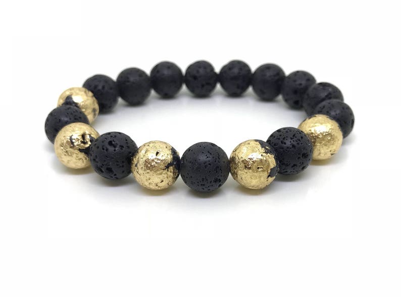 gold bead bracelet husband gift man jewelry 24 karat gold jewelry gold jewelry Gold plated men men bead bracelet 24k gold man bracelet
