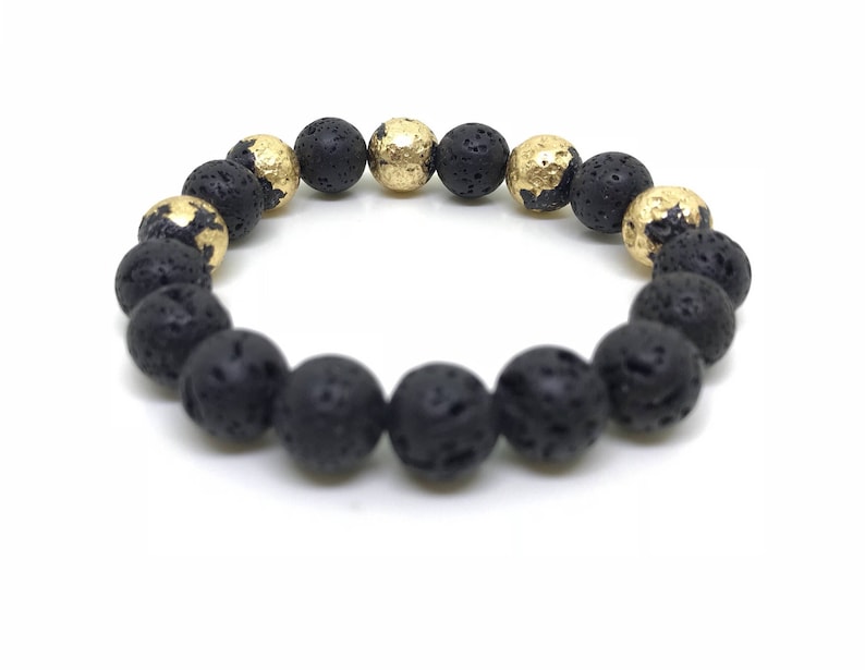 gold bead bracelet husband gift man jewelry 24 karat gold jewelry gold jewelry Gold plated men men bead bracelet 24k gold man bracelet