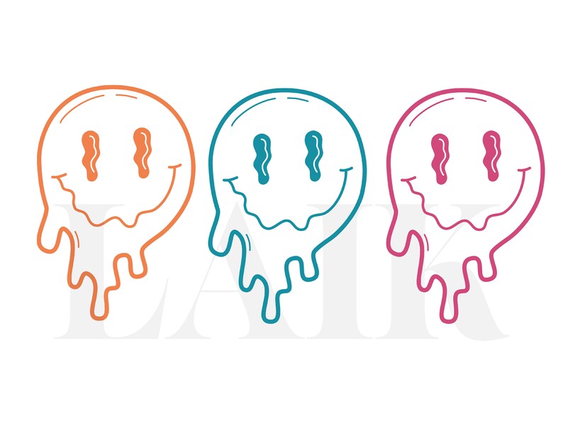 Melting Smiley Face Svg, Svg Files for Cricut, Mug Template, Cricut Mug