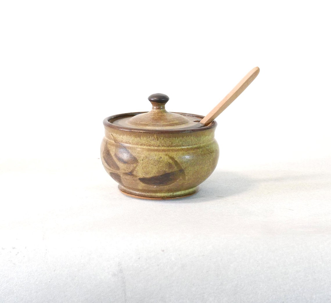 2 Vintage Condiment Jars Charmouth Pottery Studio Pottery Etsy